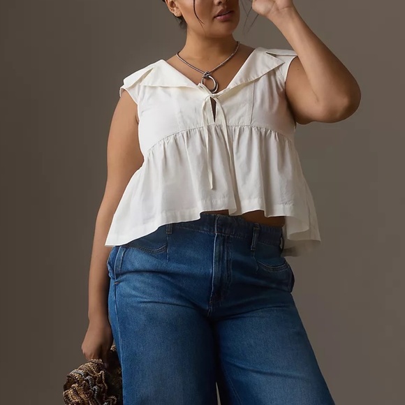 Anthropologie | Maeve | Babydoll Top | Large - Picture 1 of 8